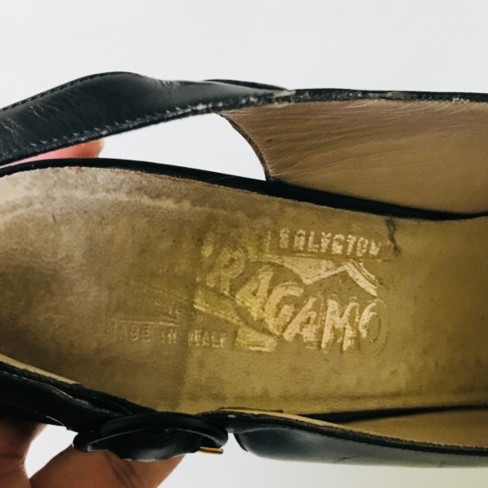 Salvatore Ferragamo Black Shoes Size 6.5 - Picture 4 of 8